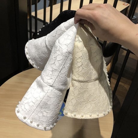 フラワーデザイン パール バケットハット3色