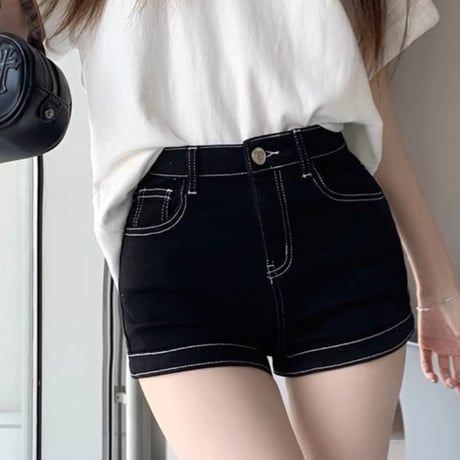 Heart stitch denim pants 3色