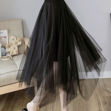 fairy chiffon long skirt 3色