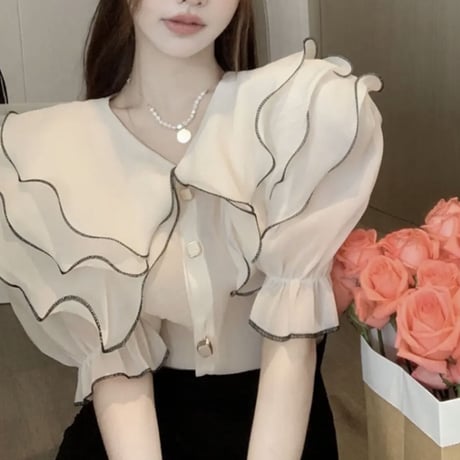 French girly chiffon tops