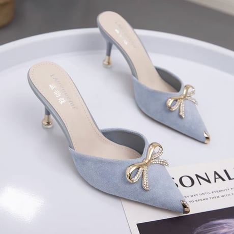 gold ribbon shoes 3色
