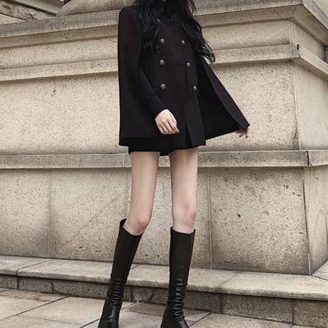 yuupyon様ご着用♡Black シンプルケープコート
