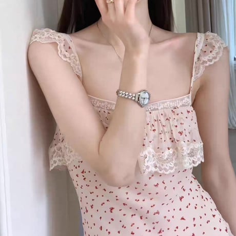 Lace Frill Floral Mermaid Dress