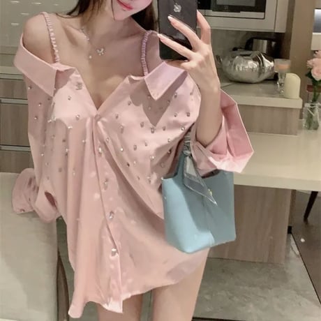 kira kira bijou オフショル tops