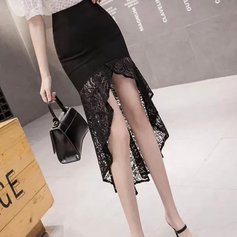 りおめこ様ご着用レース切り替え マーメイド skirt | ecrea