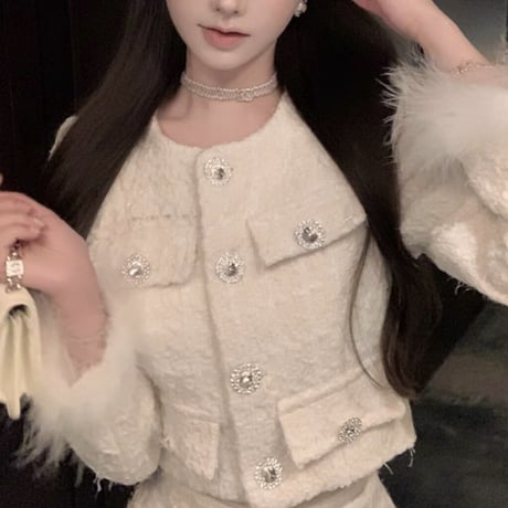 なみめろ様ご着用♡ツイード×ファーセットアップ