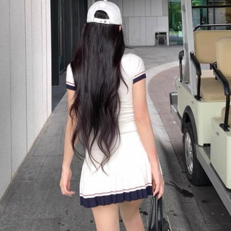 Tennis Pleats Knit Set Up