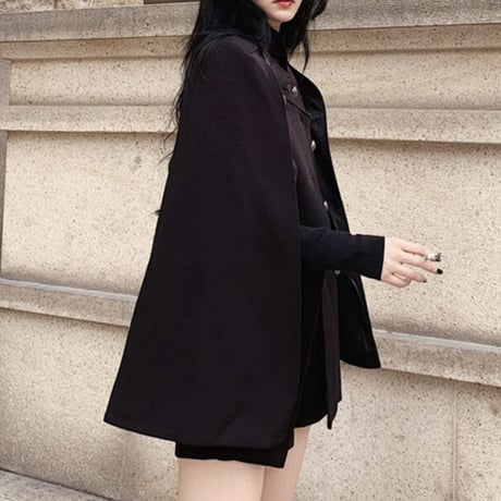 yuupyon様ご着用♡Black シンプルケープコート