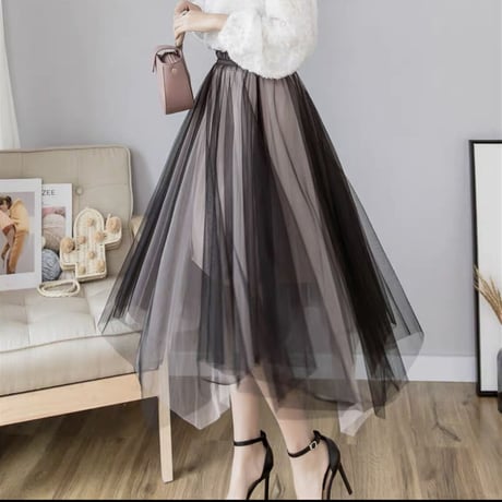 fairy chiffon long skirt 3色