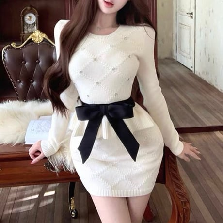 Bijoux Ribbon Knit Set Up