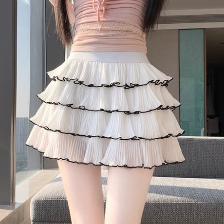 Tiered Frill Mini Skirt 2色