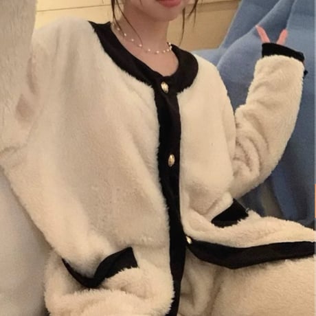 バイカラールームウェア