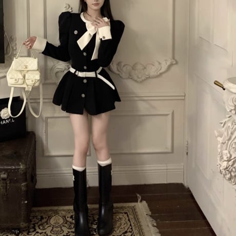 リボン Dolly 長袖ワンピ