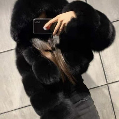 ぴょん様ご着用♡pure hoodie fur coat 2色