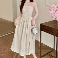 Shirring Tube Flare Dress 2色