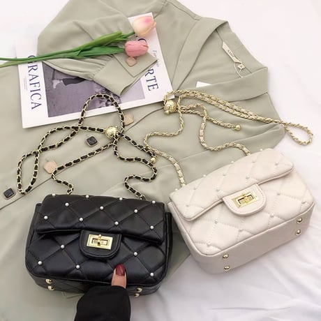 パール付きショルダーbag