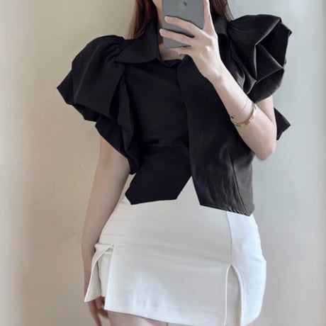 fuwa fuwa sleeve tops 2色