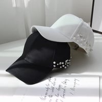 Pearl Detail Baseball Cap 2色