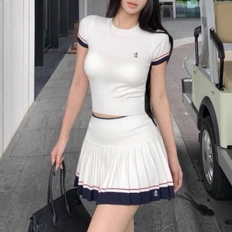 Tennis Pleats Knit Set Up
