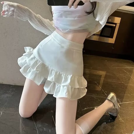 girly frill short pants 2色