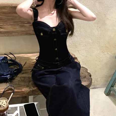 Denim Corset Set Up