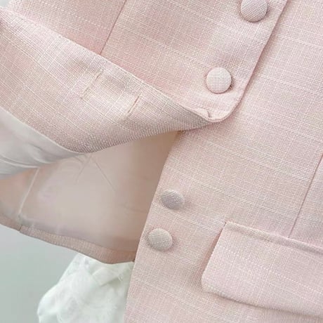 Classic Tweed Peplum Top 4色