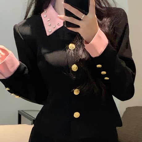 pink×black bijou セットアップ