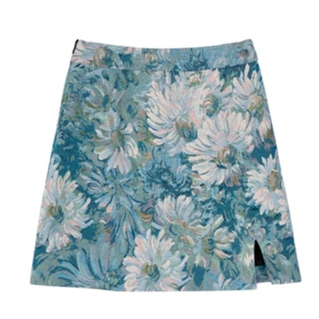 paint flower skirt