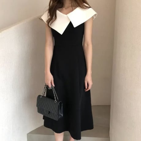 小越しほみ様ご着用♡French ノースリミディワンピ2色