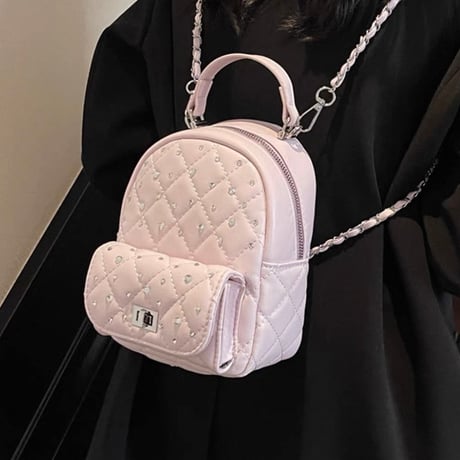Bijou Quilted Mini Backpack 5色