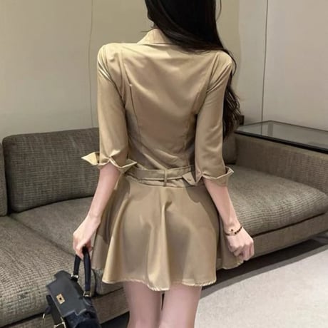 Belted Shirt Mini Dress