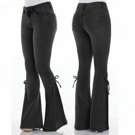 Ribbon Flare Denim 3色