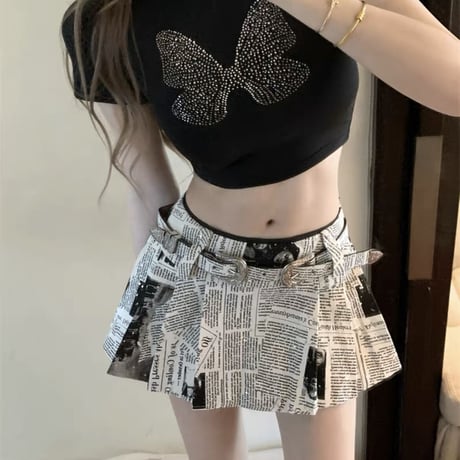 newspaper pleats skirt