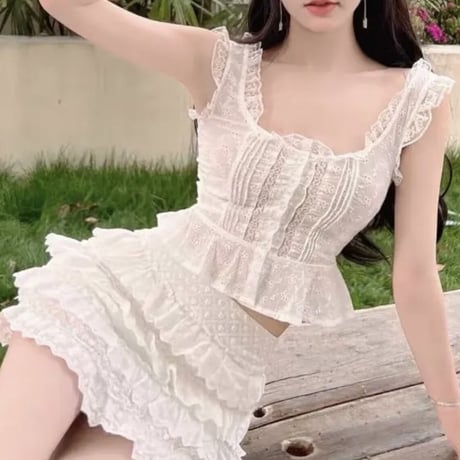 girly cotton lace setup