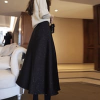 キラキラBlackロングスカート
