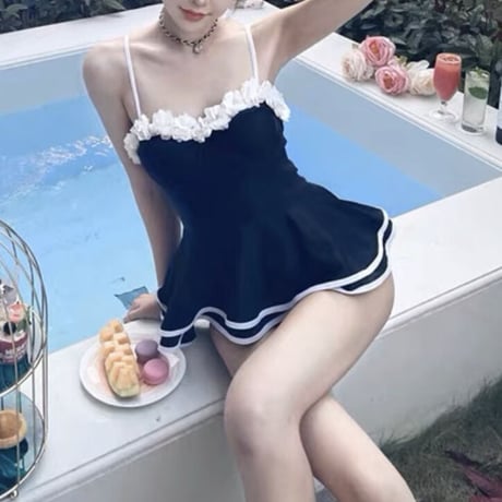 flower peplum swim wear