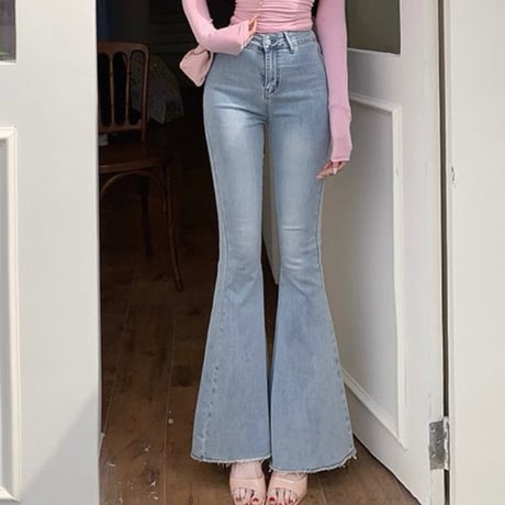 Back Ribbon Flare Denim