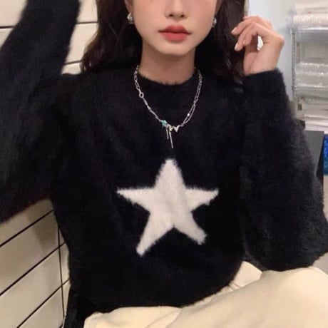 モノトーンstar 長袖トップス
