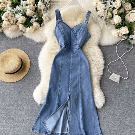 ノースリdenimマーメイドワンピ
