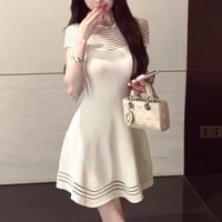 Elegant Knit Flare Dress