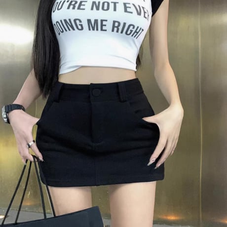 Simple tight skirt 2色
