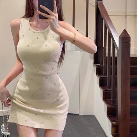 Crystal Knit Bodycon Dress 6色