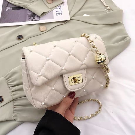 パール付きショルダーbag