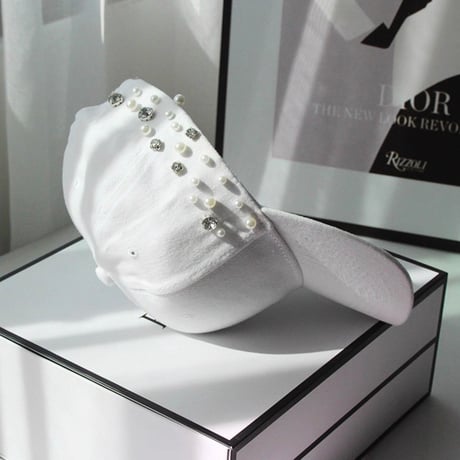 Pearl Detail Baseball Cap 2色