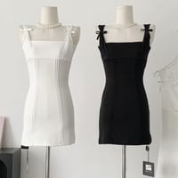 プチリボンタイトワンピ 2色