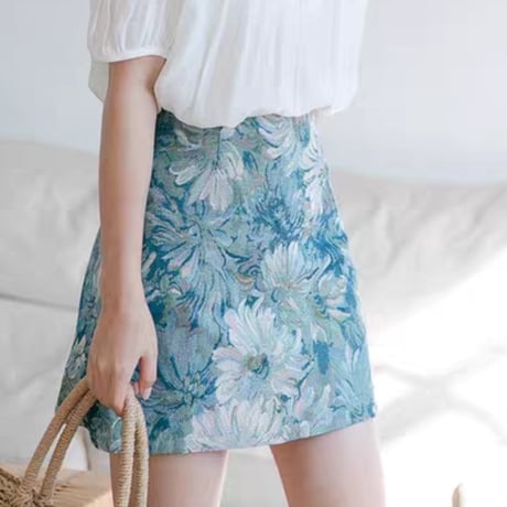 paint flower skirt