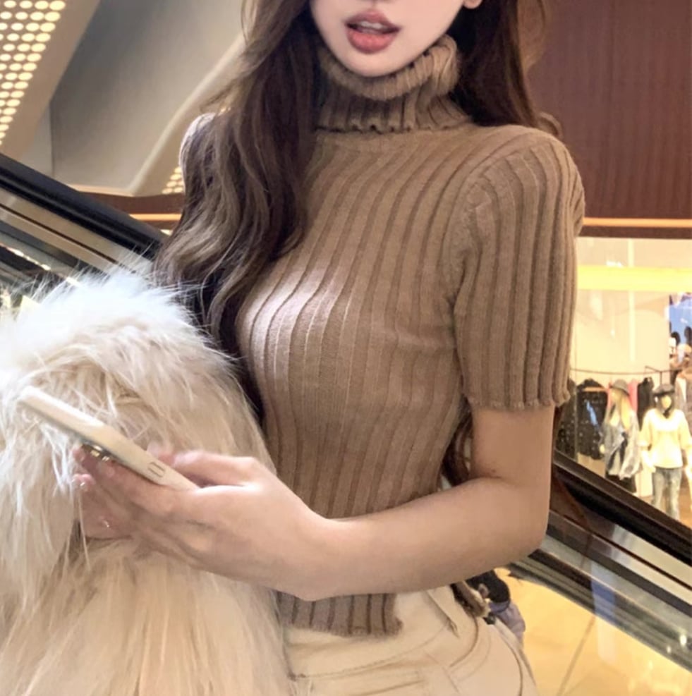 7900□Base on Chic ニットセーター 半袖 カシミア bc07x1 7900□Base on Chic ニットセーター 半袖 カシミア bc07x1
