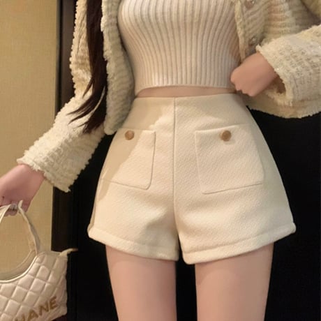 カメリアチェーン付きパンツ2色