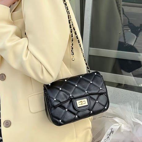 パール付きショルダーbag