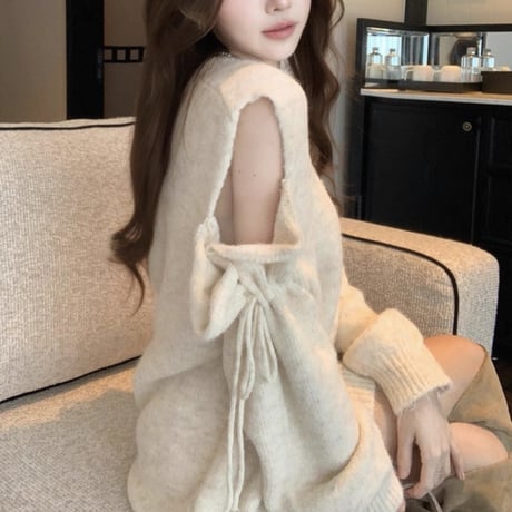 Ribbon Sleeve Knit
